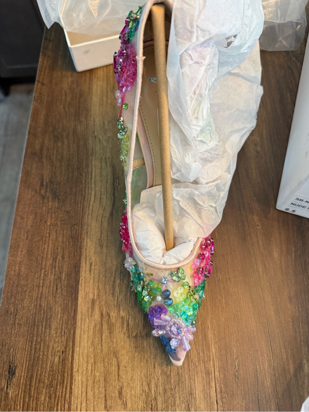 Betsey Johnson Embellished Pink Floral Sequin Pump - Women - Picture 4 of 10